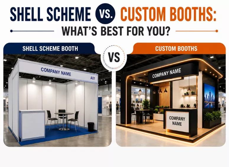 Shell Scheme vs. Custom Booths: What’s Best for You? 2 Shell scheme