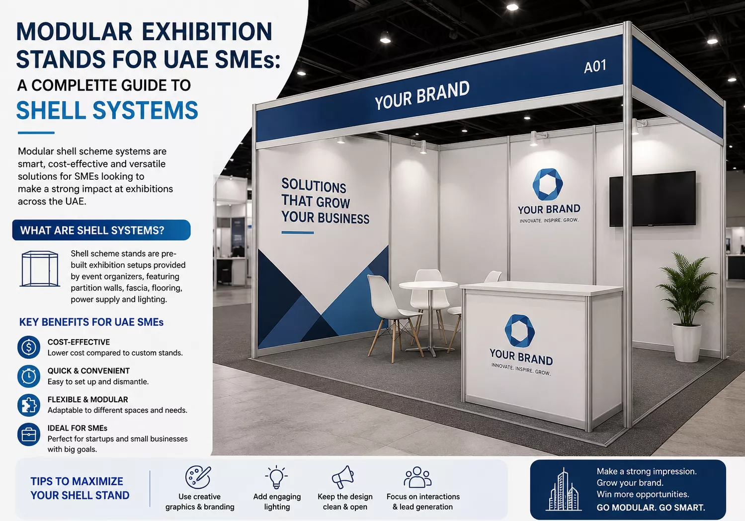 Modular Exhibition Stands for UAE SMEs: A Complete Guide to Shell Systems 2 Modular stand