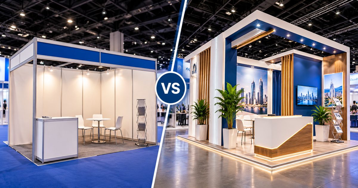 Shell Scheme vs Modular Exhibition Stand: When Renting Stops Making Sense 2 Shell Scheme vs Modular Exhibition Stand 1