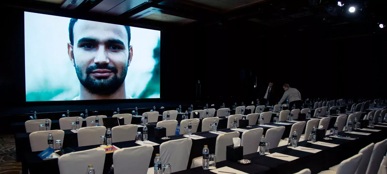 Overseas sales representative meeting a client on behalf of an international company in Dubai