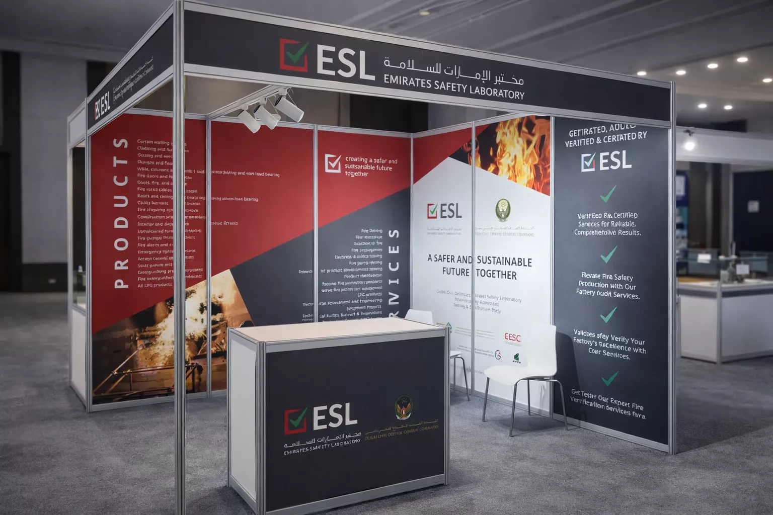 Corner Shell Scheme Stand Dubai UAE