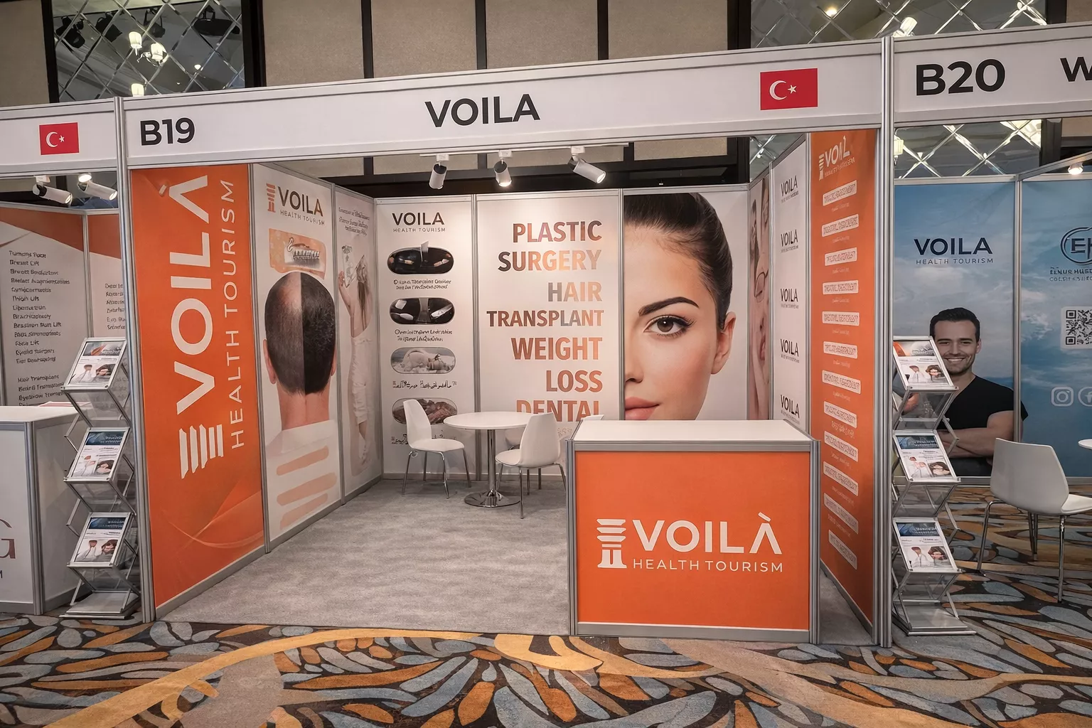 Exhibition shell scheme stand in UAE