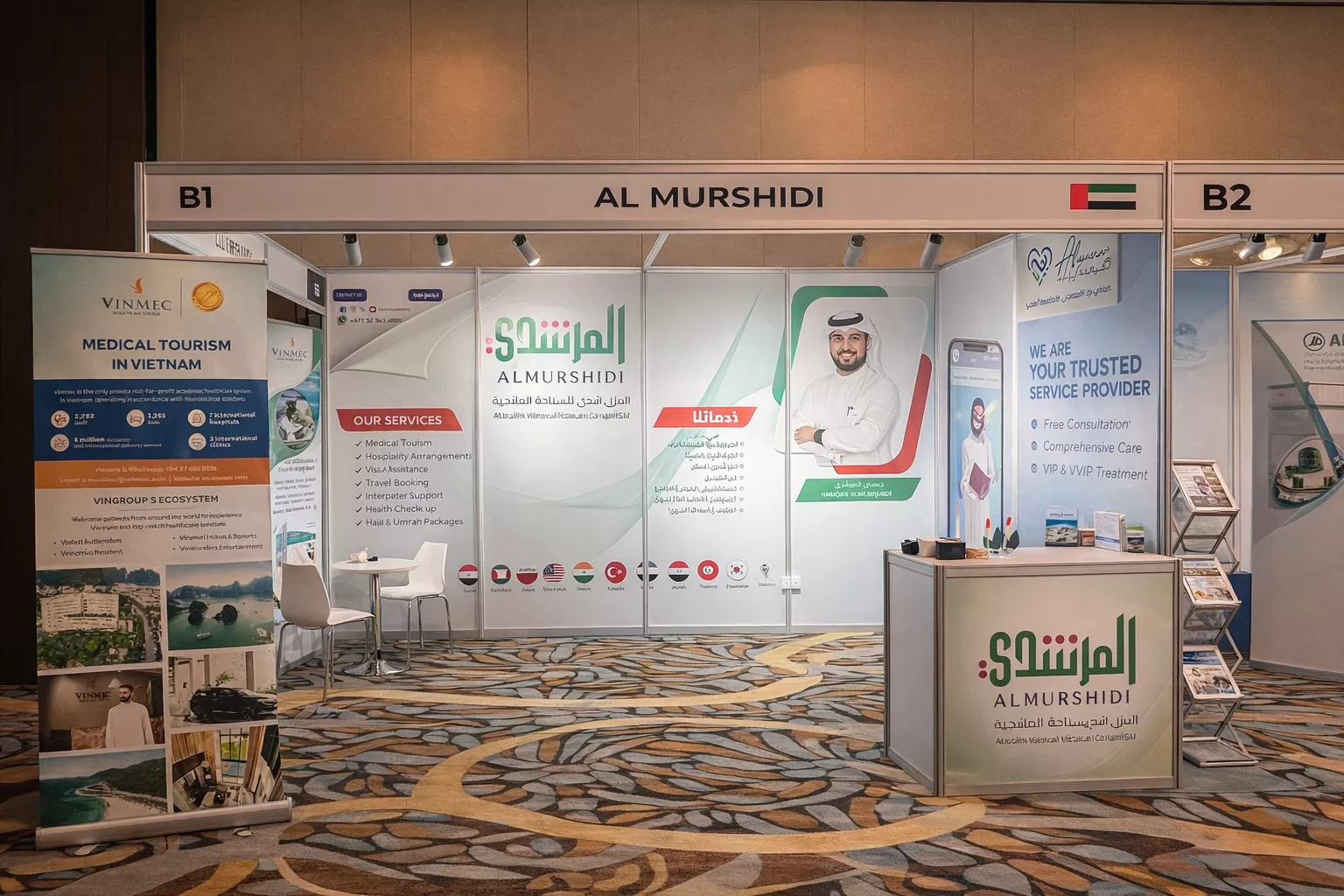 Professional shell scheme booth in Dubai