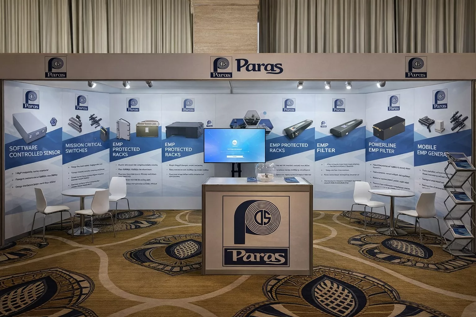 Professional shell scheme display stand in UAE